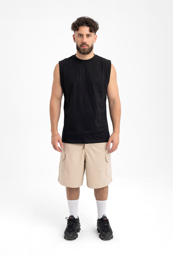 Men’s Classic Sleeveless Tee – Jet Black