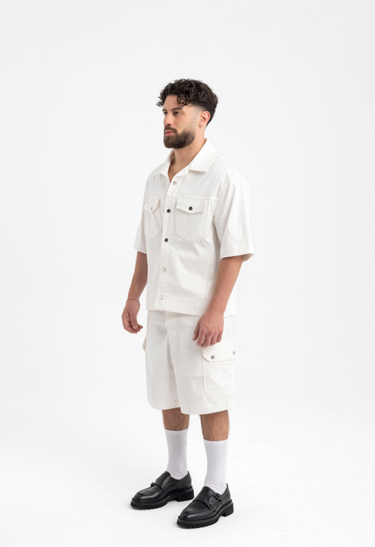 Ivory Utility Overshirt – Clean Lines, Confident Presence