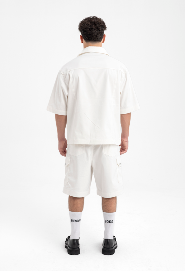 Ivory Utility Overshirt – Clean Lines, Confident Presence