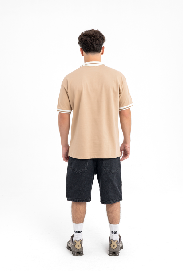 Men’s Beige Polo T-Shirt – Endless Bliss Rediscover Series