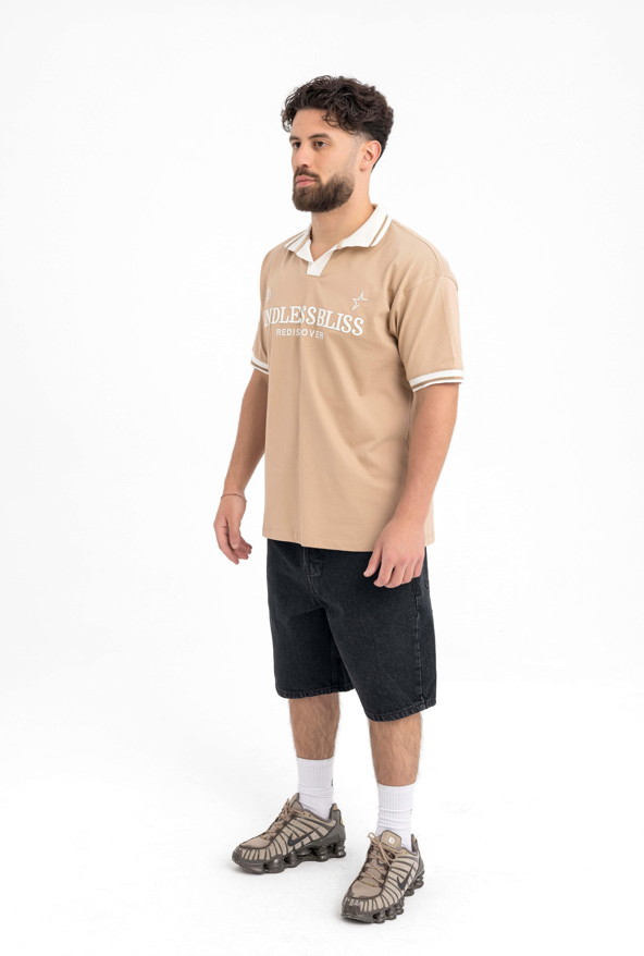 Men’s Beige Polo T-Shirt – Endless Bliss Rediscover Series