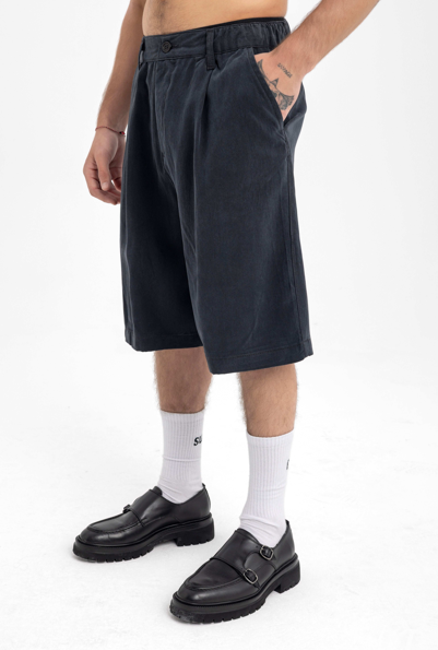 Men’s Charcoal Corduroy Shorts – Relaxed Fit Utility Style