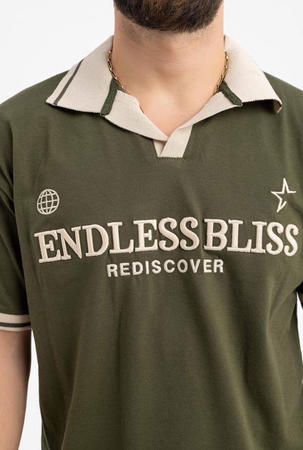 Men’s Olive Polo T-Shirt – Endless Bliss Rediscover Collection