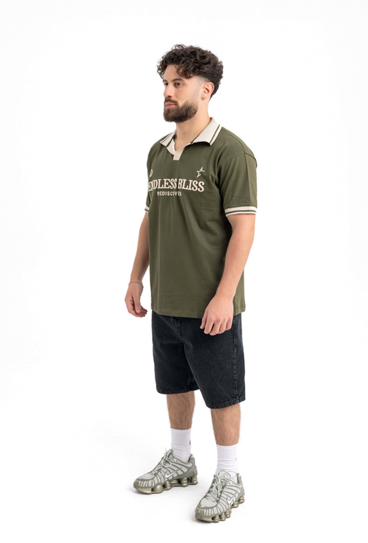 Men’s Olive Polo T-Shirt – Endless Bliss Rediscover Collection