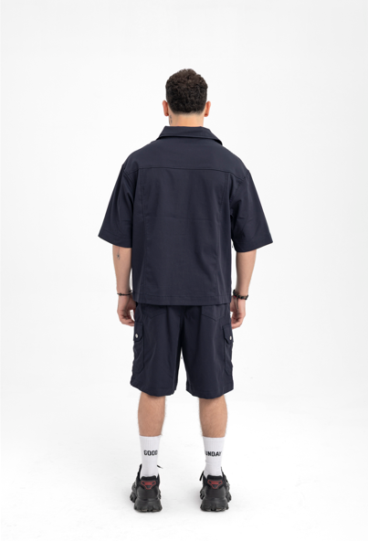 Midnight Utility Cargo Shorts – Rugged Meets Refined