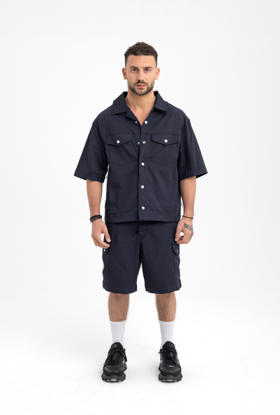 Midnight Utility Overshirt – Structured Midnight Utility Overshirt – Structured and SharpModern Fit