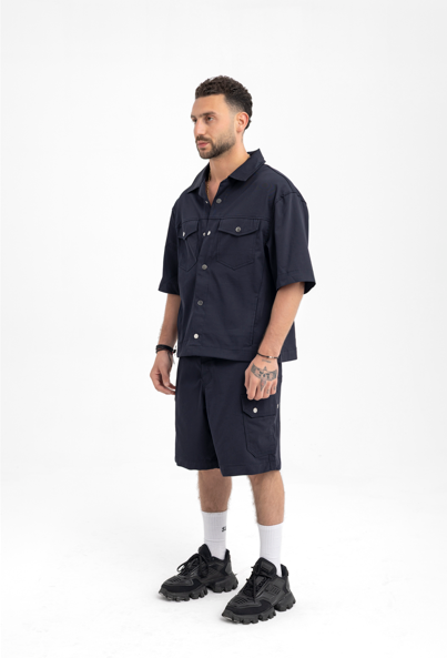 Midnight Utility Overshirt – Structured Midnight Utility Overshirt – Structured and SharpModern Fit