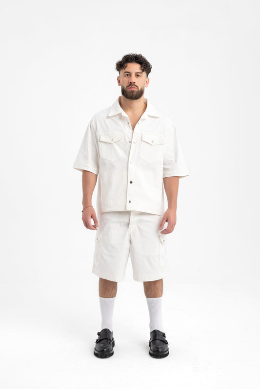 Ivory Utility Overshirt – Clean Lines, Confident Presence