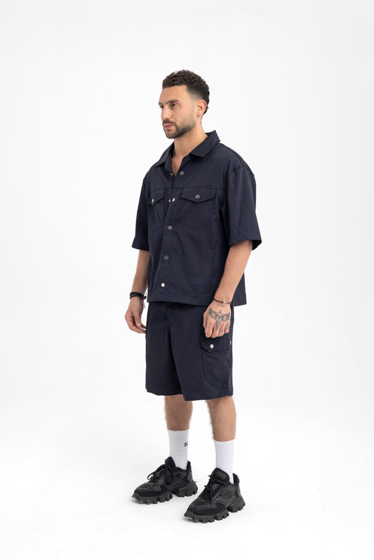 Midnight Utility Overshirt – Structured Midnight Utility Overshirt – Structured and SharpModern Fit