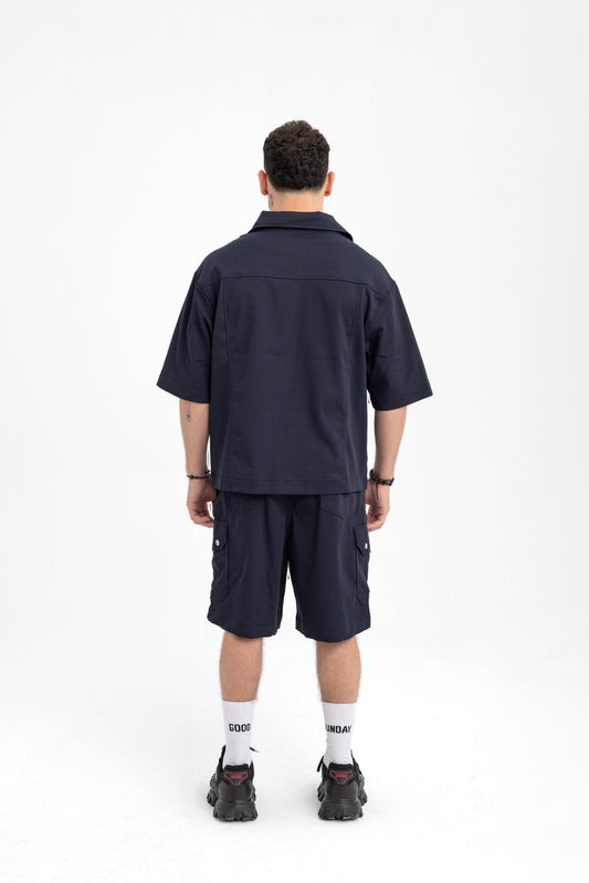 Midnight Utility Cargo Shorts – Rugged Meets Refined